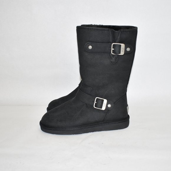 $260 UGG  Sutter Boot SHEARLING WATER RESIST BOOT BLACK 6 (SE19) - Picture 5 of 8